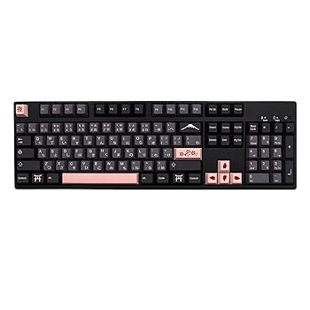 【中古】JSJT ナイトチェリーキーキャップ 136足懸かり 日本語足懸かり旗がしら チェリープロファイルキーキャップ PBT 昇華型足懸かり旗がしら仕掛ける ISO/ANSIレイア