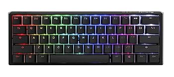 【中古】Ducky One 3 ブラック 60% メカニカルキーボード:Quack Mechanics Dampening ホットスワップ可能なチェリースピードシルバースイッチ、高密度PBT