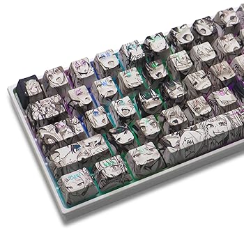 【中古】GMKWTL PBT アニメキーキャップ - 108キー、 XVX 日本語カスタムバックライトキーキャップ、OEMプロファイル 61/87/104/108 Cherry Gateron MXス 18,101円