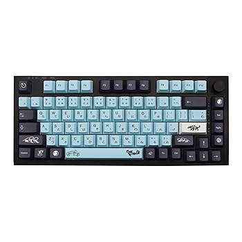 【中古】JSJT 日本語足懸かり旗がしら仕掛ける 天の原青色 足懸かり旗がしら 137足懸かり PBT 昇華型 カスタムキーキャップ 6.25u/7u 空白文字赤ちょうちん付き添い人 DZ60/RK61/64/