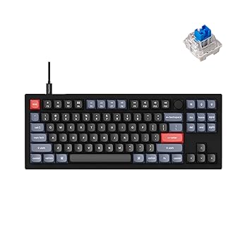 【中古】【未当てはめる】Keychron V3 有線カスタムメカニカルキーボードノブバージョン TKL QMK/VIA 放送番組能力のあるなマクロ命令 熱っぽい引き替える能力のあるなKeychron K Pro 青碧