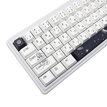 【中古】JSJT PBT カスタム日本語足懸かり旗がしら - 134 桜んぼうプロファイル昇華型足懸かり旗がしら 61/64/68/87 Cherry MXスイッチメカニカルキーボード用