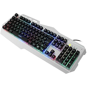 【中古】【未使用】マウスキーボードイルミネーションキーボードインターネットカフェエレクトリックゲームメカニカルハンドメタルカラフルワイヤードユニバーサル｜AJIMURA-SHOP