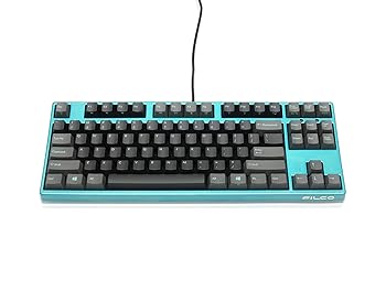 【中古】FILCO Majestouch LumiS「漆/花浅葱」赤軸 テンキー受け答え 英語 US ascii PBT2色作り上げる2トーンキーキャップ積み上げる 有線鍵盤