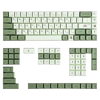 【中古】Ussixchare 抹茶 手がかり旗がしら PBT 122手がかり緑であること ゲーミングキーキャップセット XDAプロファイル 日本語手がかり旗がしら ダイサブANSIレイアウト