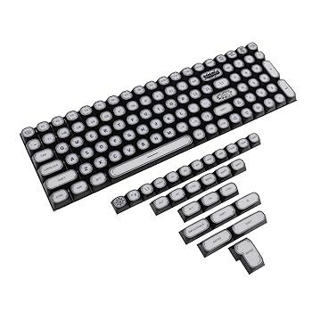 【中古】【未使用】Mechkeeb MAプロファイル ABS 厚さ1.5mm グラフィティ シャインスルー アウトラインカーブオフキーキャップ YMD75 KBD75 Melody96 104 96 87 84