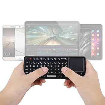【中古】【未使用】2.4G 無線タッチパッドのキーボード、USB2.0 の 360 のための PS3/4 のための 69 のバックライトのキーとの小型無線キーボード、タッチパッド、I
