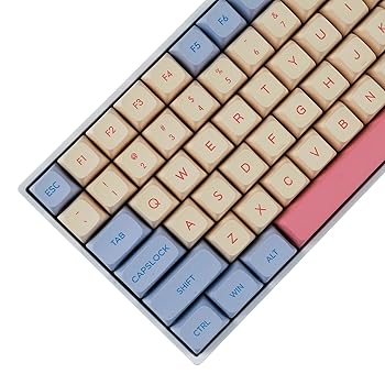 【中古】【未使用】YMDK PBT コットンキャンディキーキャップ ZDA類似 XDAキーキャップ染料 MXキーボード用 104 87 GK61 96 84 GK64 68キーキャップ (132マシュマロ