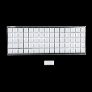 【中古】YMDK OEM プロファイル ブランク ABS キーキャップ フォグ ブラック クリア シャイン スルー オーソリニア レイアウト MX キーボード XD75 ID75