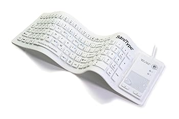 【中古】SaniType ケース KBSTFC103STi-W フレックス タッチ フルサイズ フレキシブル シリコン ウォッシャブル キーボード タッチパッドとオン/オフスイ