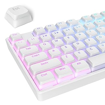 【中古】surmen プリンキーキャップ PBT ダブルショットキーキャップ XDAプロファイル Cherry Gateron MXスイッチ メカニカルキーボード用 (ホワイト)