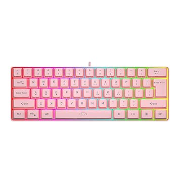 【中古】【未使用】unband 60% コンパクト 61 キー キーボード True RGB バックライト USB 有線ゲーム キーボード PC ゲーマーに適した人間工学に基づいたゲーム キ｜AJIMURA-SHOP