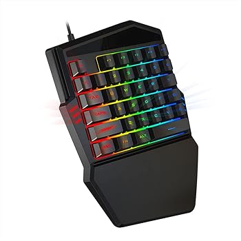 【中古】unband 35Keys 片手ゲーミング 鍵盤 RGB 発しるうしろ側点火装置 ゲーミング 鍵盤 パソコン ゲーマー用 Eat Chicken 移動性 力くらべ