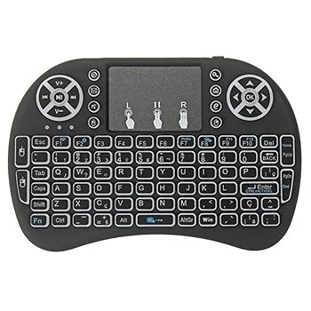 【中古】ミニワイヤレスキーボード 3色うしろ側ともし火ポルトガル共和国語変わり種2.4Gワイヤレスミニキーボードタッチパッドエアマウス スマホ マイコン 万覚え帳マイコン タ