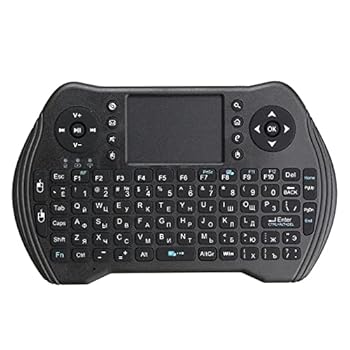 【中古】【未使用】ミニワイヤレスキーボード 2.4Gワイヤレスロシア充電式ミニキーボードタッチパッドエアマウス スマホ PC ノートPC タブレット テレビ｜AJIMURA-SHOP
