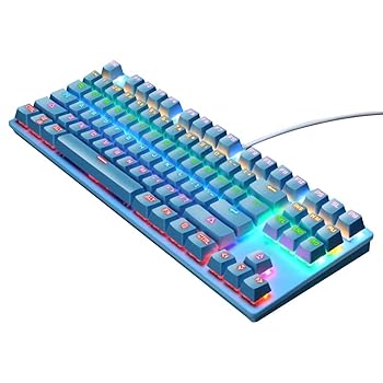 【中古】【未使用】unband ゲーミング キーボード 87 キー ゲーミング キーボード グリーン シャフト メカニカル キーパッド コンピューター 有線キーボード (Color｜AJIMURA-SHOP