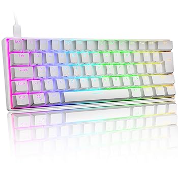 【中古】unband UK Layout 60% True 力学的 ゲーミング 鍵盤 印字機 C 有線 61 手がかり LED うしろ側ともし火付き添い人 USB 雨合羽鍵盤 14 Chroma RGB