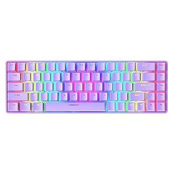 【中古】unband 68キーメカニカルキーボードRGBバックライトUSB有線ゲームキーボード18種類LEDバックライト付きゲーミングキーボードPCゲーマー向け (Col｜AJIMURA-SHOP