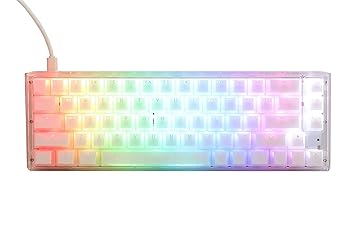 【中古】Ducky One 3 空想科学小説 Aura せつ然たる白いこと 65% 熱っぽい切りかえる RGB LED ダブル打つこと PBT 機械的 鍵盤 桜んぼう MX 無声映画 赤いこと