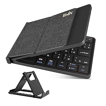 【中古】Ewin 折りたたみ式 Bluetooth5.1 キーボード 日本語配列 無線 ワイヤレス かな入力 JIS配列 薄型 折り畳み 3台デバイス切り替え 携帯便利 パソコ 6,826円