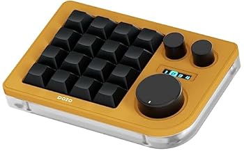 【中古】KEEBMONKEY メガロドン トリプルノッブ マクロ命令パッド プログラマブル 設計者 ミニ鍵盤 16足懸かり (黄色)