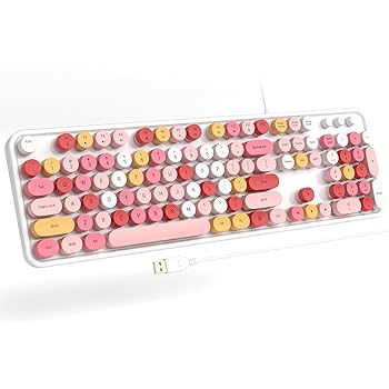 【中古】【未使用】Atelus コンピュータキーボード 有線 プラグプレイ USBキーボード 大きな数字パッド付き キャップインジケーター 折りたたみ式スタンド フルサイ