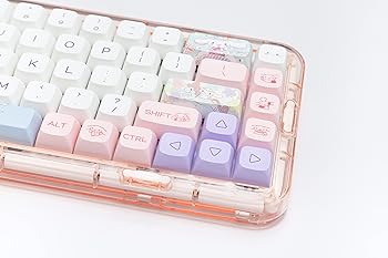 【中古】【未使用】ILYCHEEGAMI PBT 染料サブパープルキーキャップ かわいい漫画 XDA キーキャップ PBTキーキャップセット ガールカスタムキーボード Gateron Kailh