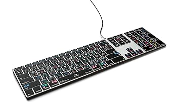 【中古】【未当て嵌める】Davinci Resolve うしろ側ともし火付き添い人プロアルミニウムキーボード - macOS - US ? カテゴリー化されたショートカット、耐久性のある軽銀ひな形