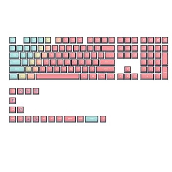 【中古】Glacier Skyloong キーパー7 PBT 半澄み切った手がかり旗がしら 60%/65%/75%/80%/96%/100%キーボードレイアウトに相応う (かざり付ける黒色火薬)