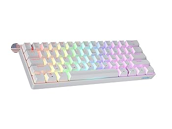 【中古】Geeky GK61 60% | ホットスワップ可能なメカニカルゲーミングキーボード | 61キー マルチカラー RGB LEDバックライト PC/Macゲーマー用 | ANSI U
