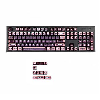 【中古】【未当て嵌める】YMDK 116手がかり 赤いこと サイバースタイル 5面染め 控え選手PBT プッディング うしろ側ともし火付き添い人 スモーキーキャップ ASAプロファイル MX力学的鍵盤