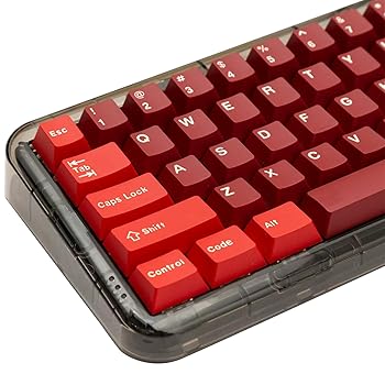【中古】【未使用】GEKUCAP カスタム PBT キーキャップ 173キー ダブルショット チェリープロファイルキーキャップ ミニマリストレッドキーキャップセット メカニカ