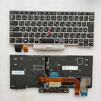 【中古】(修理交換用) 適用するLENOVO ThinkPad X280 X390 X395 A285 日本語キーボード バックライト付 シルバー