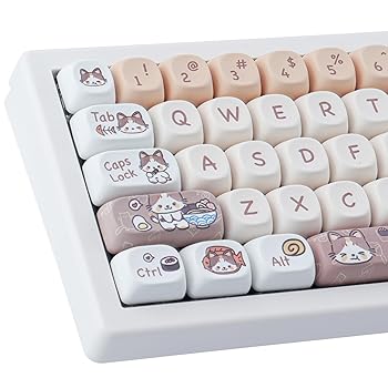 【中古】【未当て嵌める】TYRIXKI PBT 足懸かり旗がしら 143足懸かり 愛くるしげ足懸かり旗がしら 昇華型 キティキャット 足懸かり旗がしら仕掛ける MOAプロファイル カスタムキーキャップ Che