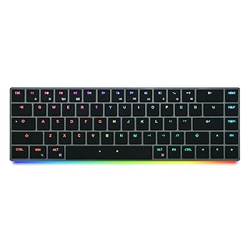 【中古】Mistel ミステル AIRONE キーボード 有線 英語US配列 68キー 65%レイアウト (本体色：シルバー/スイッチ：クリック) MD68-CUSBLGRA1