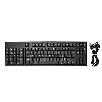 【中古】GOWENIC エルゴノミック左利きキーボード 109キー マイクロUSB有線コンピュータキーボード 数字パッド付き コンパクトメカニカルキーボード オフ|AJIMURA-SHOP