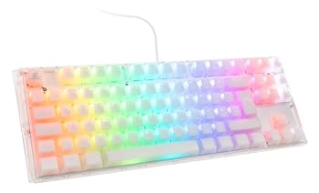 【中古】Ducky One 3 Aura 80% メカニカルキーボード:Quack Mechanics Dampening Hot-Swappable Cherry MX サイレントレッドスイッチ 高密度PBTダブルシ