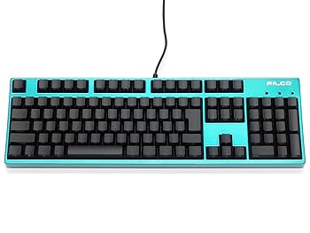 【中古】FILCO Majestouch 3 BLACK 漆花浅葱 フルサイズ 日本語申し合わせ 静音赤軸 108手当たり 手当たり向こう正面印字 有線繋ぎ合わせる Nキーロールオーバー相応う PBT手当たり旗がしら