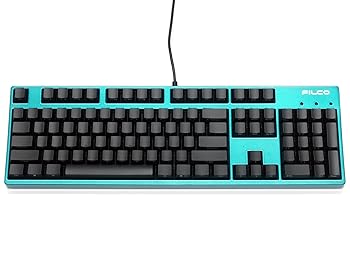 【中古】FILCO Majestouch 3 NINJA 漆花浅葱 フルサイズ 英語申し合わせ 赤軸 104手当たり 手当たり向こう正面印字 有線繋ぎ合わせる Nキーロールオーバー相応う PBT手当たり旗がしら メディ