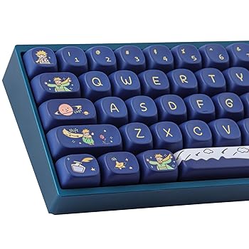 【中古】【未当て嵌める】TYRIXKI PBT 足懸かり旗がしら 148足懸かり カスタム リトルプリンスキーキャップセット 愛くるしげMOAプロファイルキーキャップ 昇華型 Cherry Gateron MX