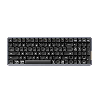 【中古】Lofree FLOW100 ロープロファイルメカニカルキーボード 英語取り合わせ 間隔文字薄墨色 判定基準備え付ける足がかり取り替えっこ PHANTOM(タクタイル) 技適証明手に入れる