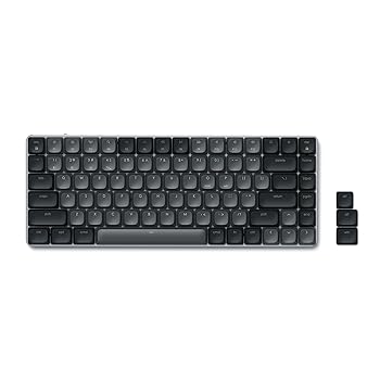 【中古】Satechi SM1 メカニカル キーボード ワイヤレス LED バックライト付き Bluetooth/USB-Aレシーバー/USB-C有線モード切り替え 84キー 75%コンパク