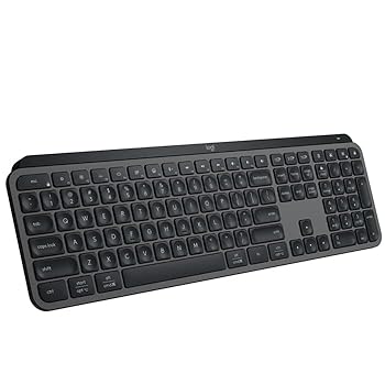 【中古】ロジテック MX KEYS S ワイヤレス キーボード Windows Mac Chrome Android FLOW Easy-Switch 無線 薄型 充電式 Graphite グラファイト Keyboard|AJIMURA-SHOP