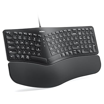 【中古】Nulea(ヌレア) RT05C 有線エルゴノミックキーボード クッションリストレスト付きスプリットキーボード チルト脚調整可能 プラグアンドプレイ USB｜AJIMURA-SHOP