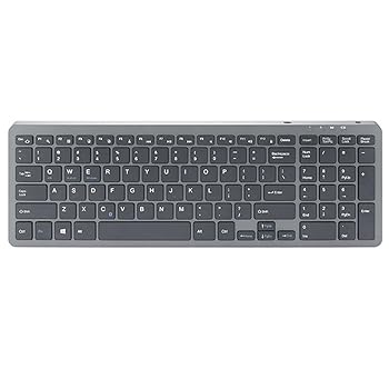 【中古】【未当て嵌める】無線電話鍵盤 無線電話 静音 テンキー付 薄型 パウダーコンパクト 有線繋ぎ合わせる能力のある 盛りだくさん鍵盤 軽さ Windows ChromeOS macOS相応う 薄墨色