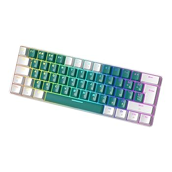 【中古】【未使用】BEIDUOYANG 62キー T60 ロシア メカニカルキーボード 60% 小型ゲームキーパッド 発光 ノートブック用 メカニカルキーボード 60%メカニカルゲーミ