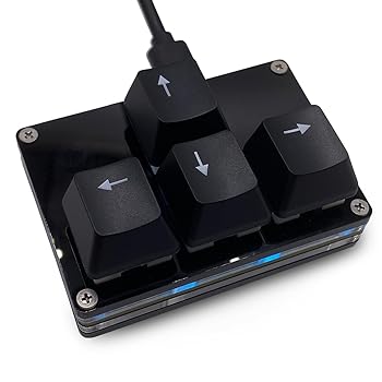 【中古】BTXETUEL Mini 4キーキーパッド WASD 矢印キー キーキャップ キーボード 片手メカニカル ゲーミングキーパッド プログラム可能 USB-C カスタマイ
