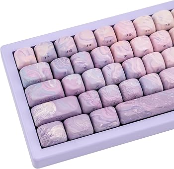 【中古】TIMSEKER 136足懸かり パープル MOA プロファイル 足懸かり旗がしら仕掛ける ダイサブ朦々たる PBT 足懸かり旗がしら ラウンド型 カスタム 片方刷り上げる キーキャ
