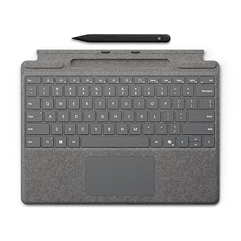 【中古】マイクロソフト Surface Pro 鍵盤（書き込み納める付き添い人/か細い 書き込み付き添い人）/プラチナ / 8X6-00232