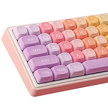 【中古】Tsungup MOAプロファイルキーキャップ、PBT 愛くるしげレインボーキャンディキーキャップ 126足懸かり 昇華型カスタムキーキャップセット 足懸かり旗がしら